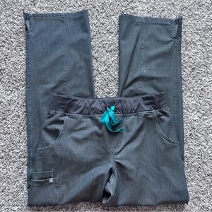 Women’s Figs heathered gray scrubs scrub straight leg pants